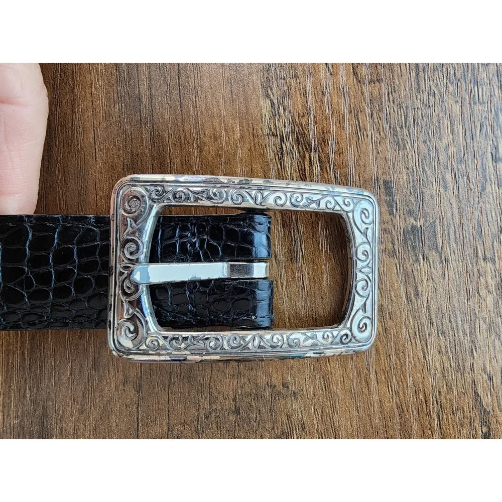 Brighton Reversible Leather Belt Black Brown Western Rodeo Cowgirl Sz Medium 30
